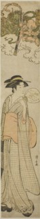 Thunder gods peeping at a beauty through a telescope, c. 1782, Torii Kiyonaga, Japanese, 1752-1815,