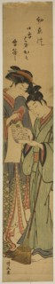 Parody of Kanzan and Jittoku, c. 1779, Torii Kiyonaga, Japanese, 1752-1815, Japan, Color woodblock