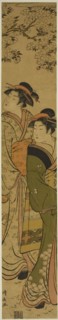 Two Geisha Walking under a Cherry Tree, c. 1781, Torii Kiyonaga, Japanese, 1752-1815, Japan, Color