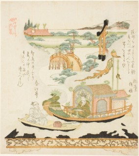 Takeda Mechanical Device (Takeda karakuri): Haku Rakuten (Chinese: Bai Juyi) and the fisherman, c.