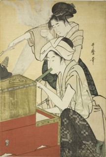 Kitchen Scene, c. 1794/95, Kitagawa Utamaro ??? ??, Japanese, 1753 (?)-1806, Japan, Color woodblock