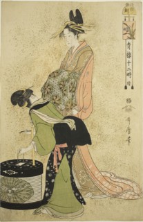 Hour of the Cock (Tori no koku), from the series Twelve Hours in Yoshiwara (Seiro juni toki