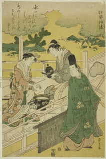 A Parody of the Tales of Ise, c. 1789/95, Chobunsai Eishi, Japanese, 1756-1829, Japan, Color