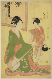 Beauties Parodying the Seven Sages, A Selection of Younger Courtesans (Shichi kenjin yatsushi bijin