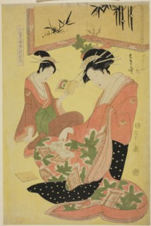 Beauties Parodying the Seven Sages, A Selection of Younger Courtesans (Shichi kenjin yatsushi bijin