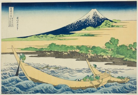 Taganoura Bay near Ejiri on the Tokaido (Tokaido Ejiri tagonoura ryakuzu), from the series