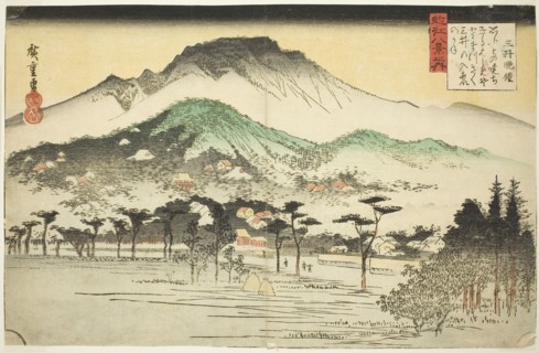 Evening Bell at Mii Temple (Mii bansho), from the series Eight Views of Omi (Omi hakkei no uchi), c