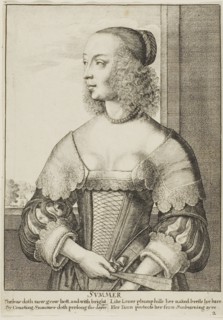 Summer, 1644, Wenceslaus Hollar, Czech, 1607-1677, Bohemia, Etching on ivory laid paper, 177 × 125