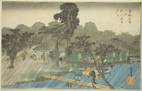 Evening Shower at the Bank of Tadasu River (Tadasugawara no yudachi), from the series Famous Places
