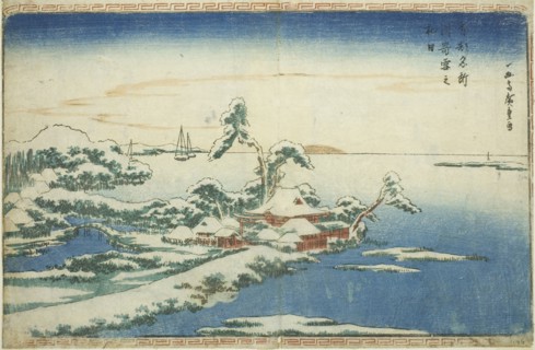 Snow on New Year’s Day at Susaki (Susaki yuki no hatsuhi), from the series Famous Views of the