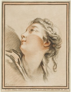 Head of a Woman, c. 1767, Gilles Demarteau (French, 1722-1776), after François Boucher (French,