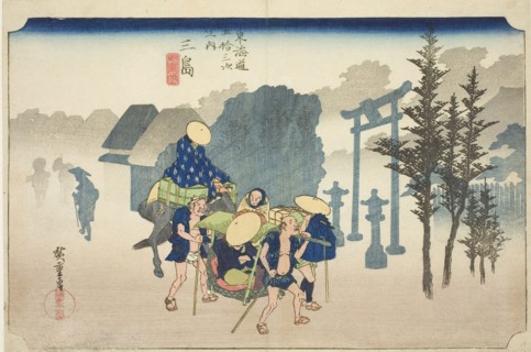 Mishima: Morning Mist (Mishima, asagiri), from the series Fifty-three Stations of the Tokaido Road