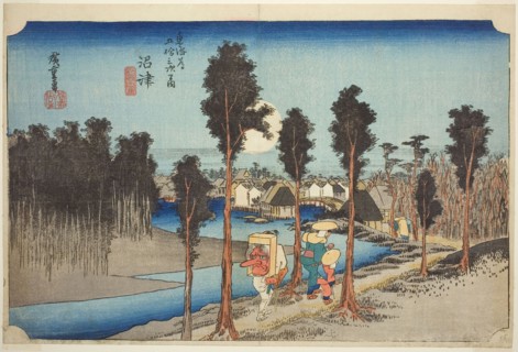Numazu: Twilight (Numazu, tasogare zu), from the series Fifty-three Stations of the Tokaido Road