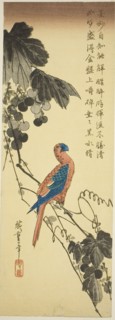 Parrot on a Grapevine, mid–1830s, Utagawa Hiroshige ?? ??, Japanese, 1797-1858, Japan, Color