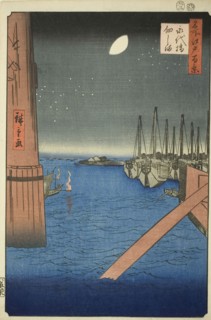 View of Tsukuda Island from Eitai Bridge (Eitaibashi Tsukudajima), from the series One Hundred