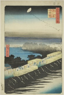 Nihon Embankment, Yoshiwara (Yoshiwara Nihonzutsumi), from the series One Hundred Famous Views of
