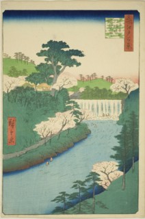 The Dam on the Otonashi River at Oji, Commonly Called The Great Waterfall (Oji Otonashigawa entai,