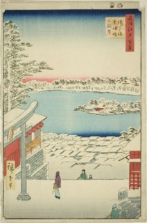 Hilltop View from Yushima Tenjin Shrine (Yushima Tenjin sakaue tenbo), from the series One Hundred