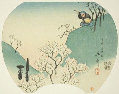 Ancient Story of the Old Man Who Made the Trees Blossom, 1853, Utagawa Hiroshige ?? ??, Japanese,