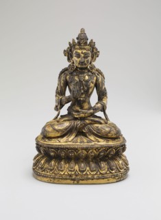 One of the Five Celestial Buddhas, Seated with Hands in Gestures of Meditation (Dhyanamudra) and