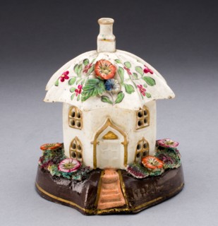 Incense Burner, c. 1830, England, Staffordshire, Staffordshire, Glazed earthenware with polychrome