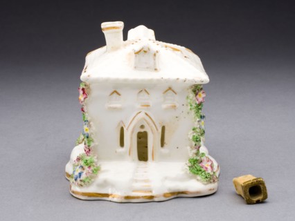 Incense Burner, c. 1830, England, Staffordshire, Staffordshire, Glazed earthenware with polychrome