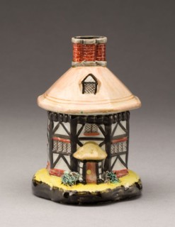 Incense Burner, c. 1830, England, Staffordshire, Staffordshire, Glazed earthenware with polychrome