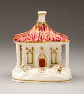 Incense Burner, c. 1830, England, Staffordshire, Staffordshire, Glazed earthenware with polychrome