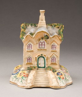 Incense Burner, c. 1830, England, Staffordshire, Staffordshire, Glazed earthenware with polychrome