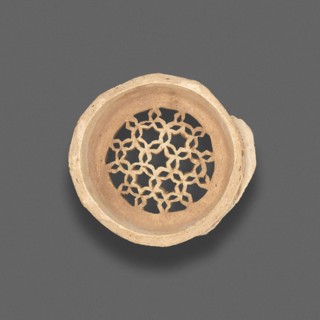 Clay filter with geometric design, Fatimid dynasty (969–1171), 11th–12th century, Egypt, Fustat,