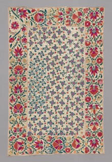 Suzani (large embroidered hanging or cover), 19th century, Uzbekistan, possibly Shakhrisabz or