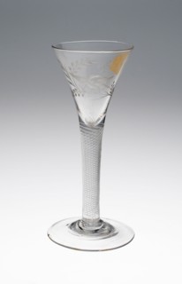 Wine Glass, c. 1760, England, Glass, H. 15.2 cm (6 in.)