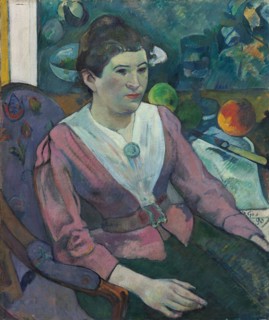 Woman in front of a Still Life by Cézanne, 1890, Paul Gauguin, French, 1848-1903, France, Oil on