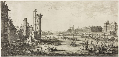 View of the Louvre, 1630–35, Jacques Callot, French, 1592-1635, France, Etching on paper, 159 × 332