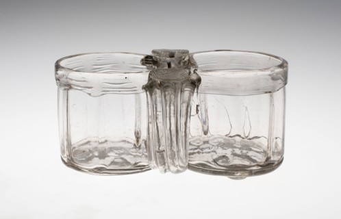 Cruet, Mid 18th century, Possibly France, Normandie, France, Glass, 7.9 × 17.2 × 14 cm (3 1/8 × 6