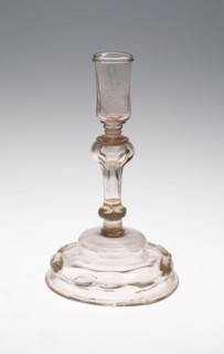 Candlestick, 1700/50, France, Glass, blown and molded, 19.7 × 11.4 cm (7 3/4 × 4 1/2 in.)
