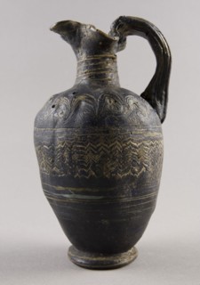Pitcher, 6th/3rd century BC, Eastern Mediterranean, Egypt, Glass, 17 × 9.5 × 9.5 cm (6 3/4 × 3 3/4