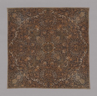 Iket (Headcloth), 19th century, Indonesia, Java, Java, Cotton, batik dyed, 105.4 x 107.9 cm (41 1/2