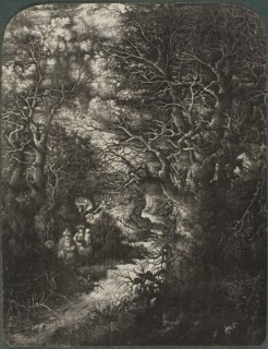 The Holy Family at Rest Beside a Stream, 1853, Rodolphe Bresdin, French, 1825-1885, France,