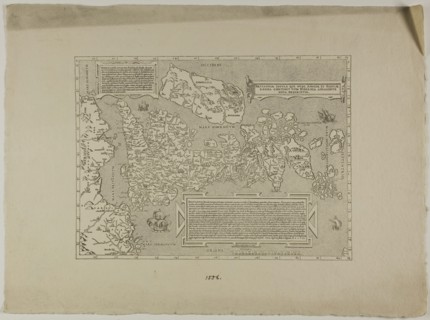 Britannia, 1558, reprinted 1889, Unknown Artist, English, 19th century, England, Woodcut in black