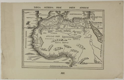 Tabula Moderna Prime Partis Aphricae, 1513, reprinted 1889, Unknown Artist, English, 19th century,