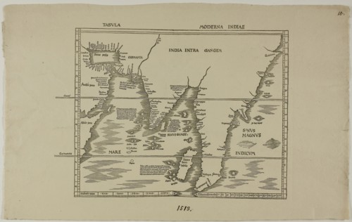 Tabula Moderna Indiae, 1513, reprinted 1889, Unknown Artist, English, 19th century, England,