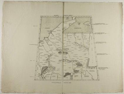 Quarta Europe Tabula: Ptolemaeus Romae 1490, 1490, reprinted 1889, Unknown Artist, English, 19th