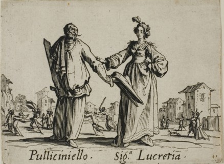 Cap. Mala Gamba, Cap. Bellavita, from Balli di Sfessania, c. 1622, Jacques Callot, French,