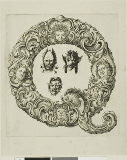 Letter Q, 1630, Peter Aubry, German, 1596-1668, Germany, Engraving on paper, 238 x 193 mm