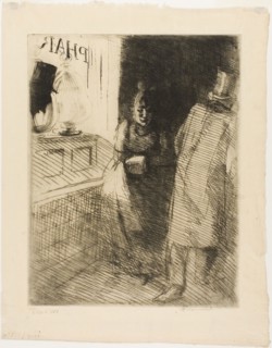 Prostitution, plate ten from Woman, c. 1886, Albert Besnard, French, 1849-1934, France, Etching on