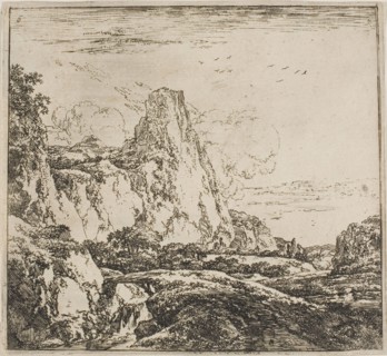 The Little Bridge near the Rock, from the series Set of Landscapes, n.d., Herman Naijwincx, Dutch,