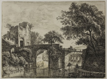 The Ruined Town, n.d., Anthoni Waterlo, Dutch, 1609-1690, Holland, Etching on paper, 153 x 127 mm