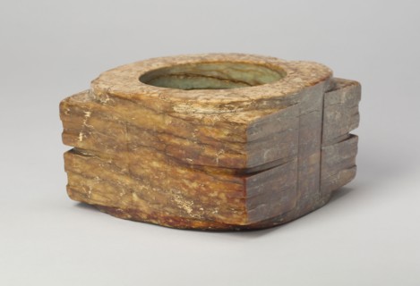 Cong, Neolithic period, Liangzhu culture, c. 3000/2000 B.C., China, Jade, H. 8.3 cm (3 1/4 in.),