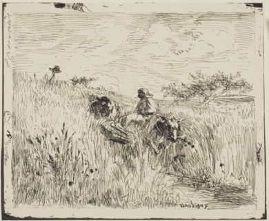 Path Through the Wheatfield, 1862, Charles François Daubigny, French, 1817-1878, France,